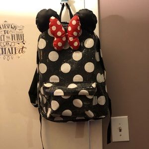 Minnie sequins book bag